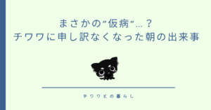まさかの“仮病”…？チワワに申し訳なくなった朝の出来事