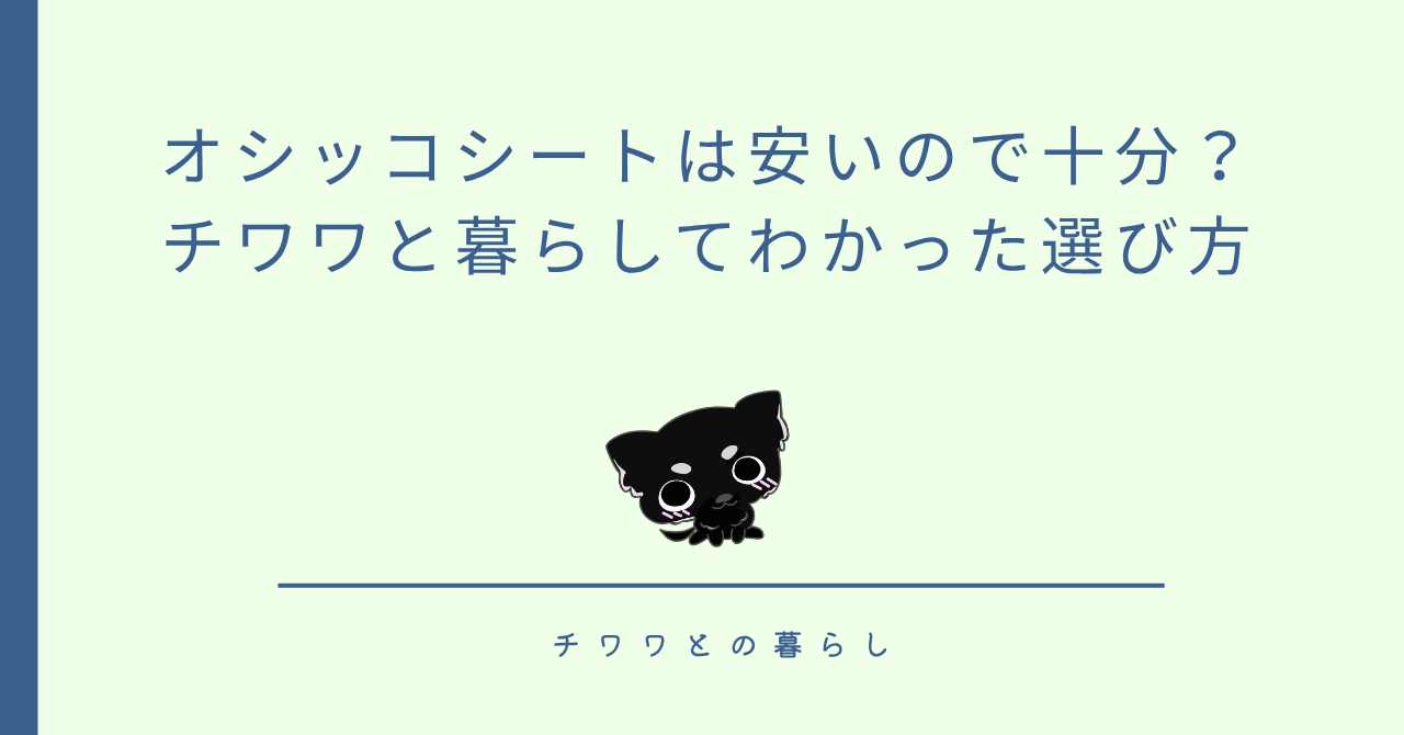 オシッコシートは安いので十分？チワワと暮らしてわかった選び方